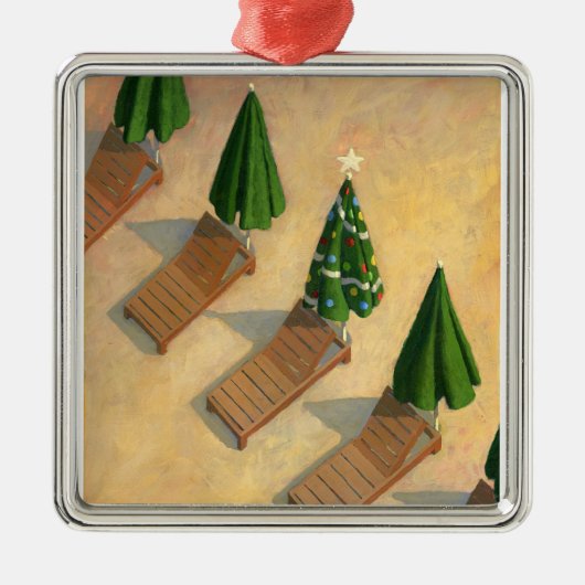 Ornement de Noël de chaises de plage (Devant)