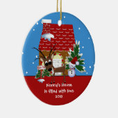 Ornement de Noël de Chambre de l'amour de Nonna (Droite)