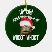 Ornement de Noël de chameau de journée en milieu (Devant)