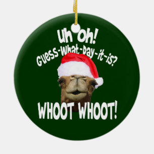 Ornement de Noël de chameau de journée en milieu