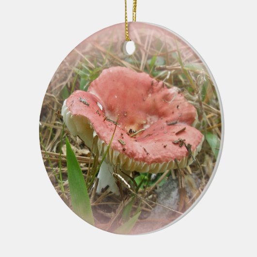 Ornement de Noël de champignons roses (Gauche)