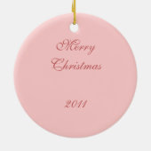 Ornement de Noël de champignons roses (Dos)