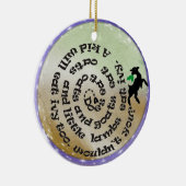 ORNEMENT DE NOËL DE CHANSON DE POÈME DE CHÈVRE (Droite)