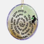 ORNEMENT DE NOËL DE CHANSON DE POÈME DE CHÈVRE (Gauche)