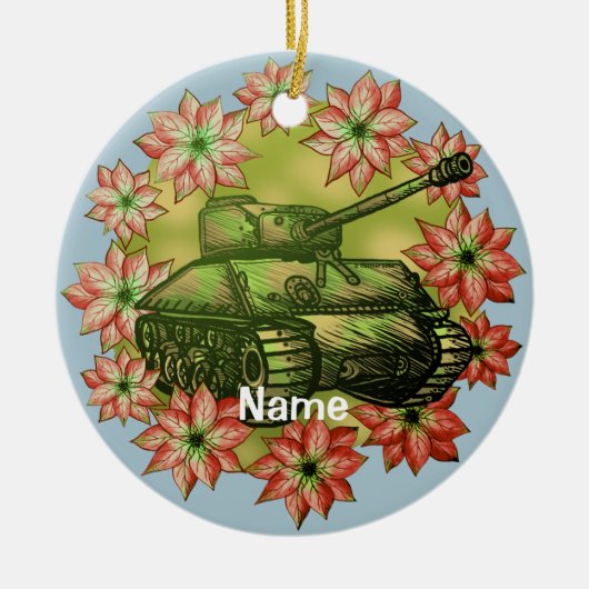 Ornement de Noël de char d'assaut (Devant)