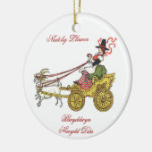 Ornement de Noël de chariot de chèvre (Gauche)