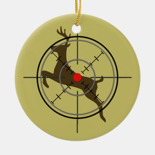 Ornement de Noël de chasse de cerfs communs (Devant)