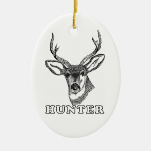 Ornement de Noël de chasseur de cerfs communs