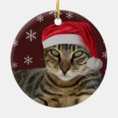 Ornement de Noël de chat de Père Noël (Dos)