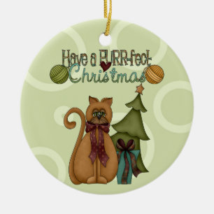 Ornement de Noël de chat parfait