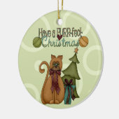 Ornement de Noël de chat parfait (Gauche)