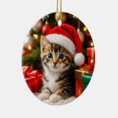 Ornement de Noël de chaton adorable (Droite)