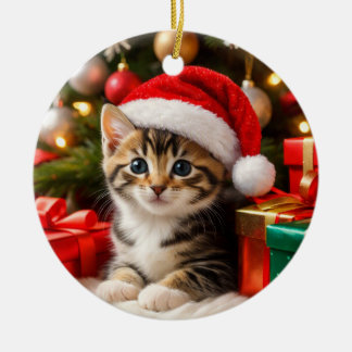 Ornement de Noël de chaton adorable