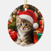 Ornement de Noël de chaton adorable (Gauche)
