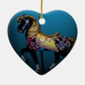 Ornement de Noël de cheval de carrousel (Dos)