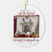 Ornement de Noël de chèvre vintage (Gauche)