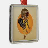 Ornement de Noël de Chibi d'Africain (Droite)