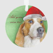 Ornement de Noël de chien de basset (dos)