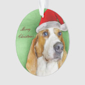 Ornement de Noël de chien de basset (devant)