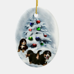 Ornement de Noël de chien de montagne de Bernese