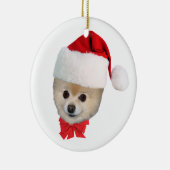Ornement de Noël de chien de Pomeranian (Droite)