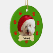 Ornement de Noël de chien photo (Droite)