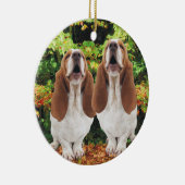 Ornement de Noël de chiens de basset d'hurlement (Droite)