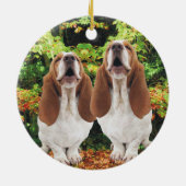 Ornement de Noël de chiens de basset d'hurlement (Dos)