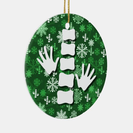 Ornement de Noël de chiropractie (Droite)