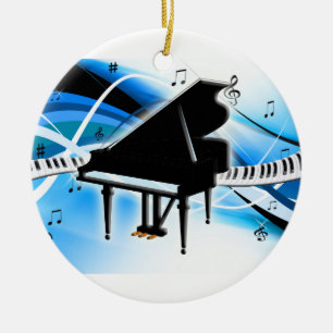 Ornement de Noël de clavier de piano à queue