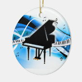 Ornement de Noël de clavier de piano à queue (Gauche)