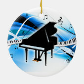Ornement de Noël de clavier de piano à queue (Dos)