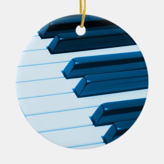 Ornement de Noël de clés de piano ou d'organe (Devant)