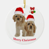 Ornement de Noël de Cocker Spaniel (Devant)