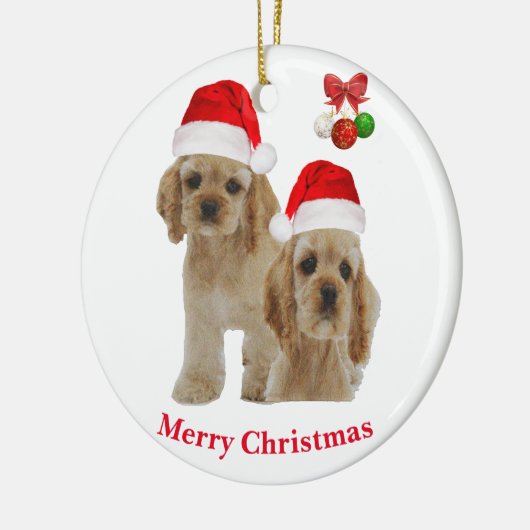 Ornement de Noël de Cocker Spaniel (Gauche)