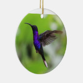 Ornement de Noël de colibri pourpre (Droite)