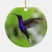 Ornement de Noël de colibri pourpre (Dos)