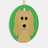 Ornement de Noël de conception de chien de cocker (Droite)