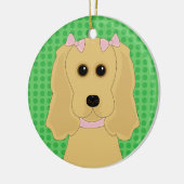 Ornement de Noël de conception de chien de cocker (Gauche)