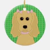 Ornement de Noël de conception de chien de cocker (Dos)
