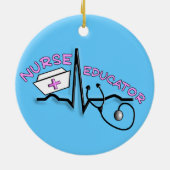 Ornement de Noël de conception de l'éducatrice QRS (Dos)