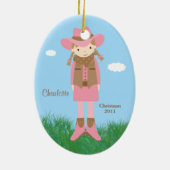 Ornement de Noël de cow-girl (Dos)