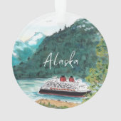 Ornement de Noël de croisière en Alaska (dos)
