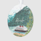 Ornement de Noël de croisière en Alaska (devant)