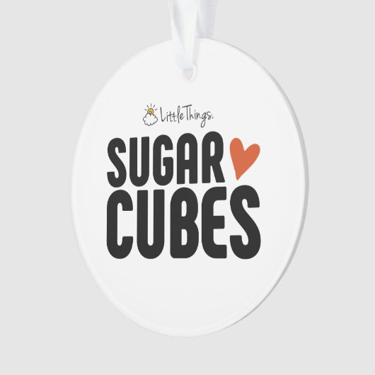 Ornement de Noël de cube en sucre (devant)