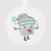 Ornement de Noël de cube en sucre (dos)