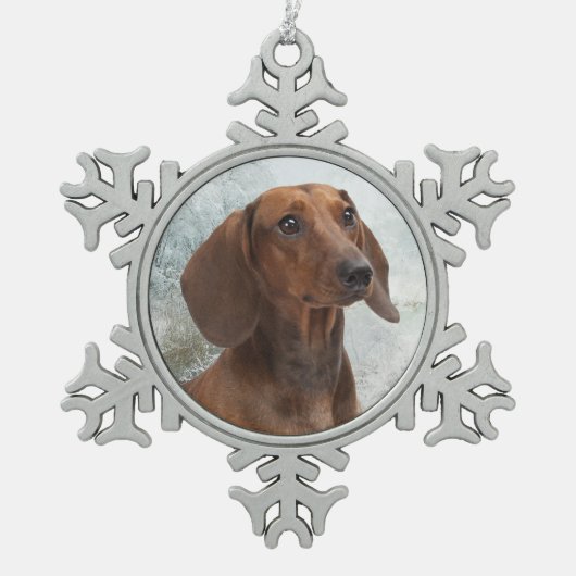 Ornement de Noël de Dachshund (Devant)