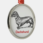 Ornement de Noël de Dachsie de teckel (Droite)