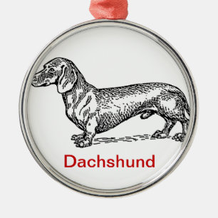 Ornement de Noël de Dachsie de teckel