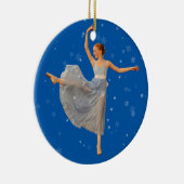 Ornement de Noël de danseur classique sur le bleu (Droite)
